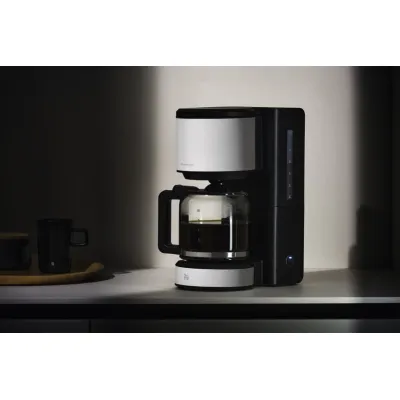 WMF Filterkaffeemaschine Stelio 412150001 | 10 Tassen | 1,25l Glaskanne | Warmhaltefunktion | Tropfstopp | Edelstahl