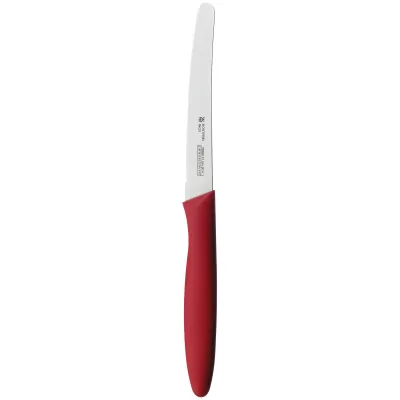 WMF Vespermesser 1870049990 | Brotmesser Wellenschliff | Edelstahl-Klinge 10 cm | ergonomischer Griff | rot