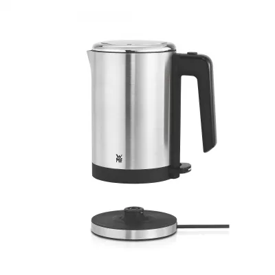WMF Wasserkocher Küchenminis Coup 0413140011 | 0,8l | 1800W | kabellos | Cromargan Edelstahl matt | Kalkfilter | silber