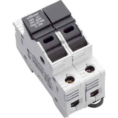 Wöhner hner Sicherungssockel, 2-polig f. Zylindersicherung 31 296