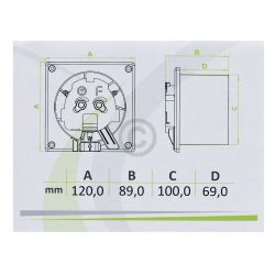 Wohnraumventilator 100erR weiß mit Kugellager Bewegungsmelder für Wand Decke Bad
