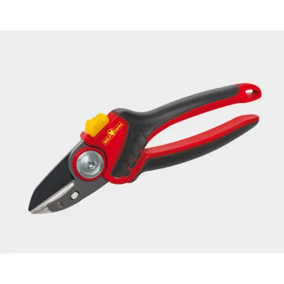 WOLF Garten Amboss-Gartenschere RS 4000 | antihaft Klinge | Schnitt bis 25 mm | ergonomisch | Rot/Gelb