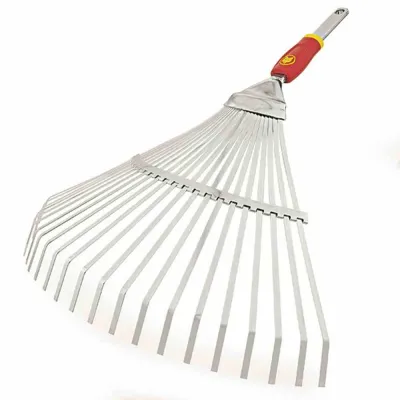 WOLF Garten Fächerbesen UE-M 71AAA032650 | multi-star System | 50 cm Arbeitsbreite | Metall | korbartig gewölbt | Rot