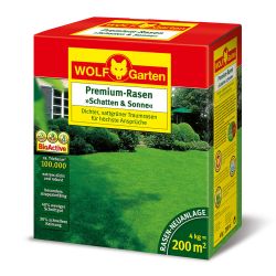 Wolf Garten Premium-Rasen Schatten & Sonne 200m² LP200