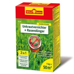 Wolf Garten Unkrautvernichter plus Rasendünger 50m² SQ50