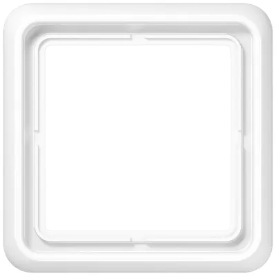 JUNG Abdeckrahmen 1-fach CD581WUWW | Thermoplast | bruchsicher | glänzend | IP44 | alpinweiß