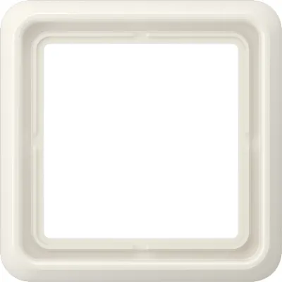 JUNG Rahmen 1-fach CD581WUW | Abdeckrahmen Kunststoff bruchsicher IP44 | Thermoplast glänzend | 81x81 mm | weiß