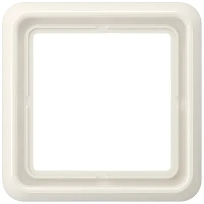 JUNG Rahmen 1-fach CD581WUW | Abdeckrahmen Kunststoff bruchsicher IP44 | Thermoplast glänzend | 81x81 mm | weiß
