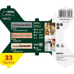 X-Line Bohrer- und Schrauber-Set, 33-teilig, Bohrer- & Bit-Satz (grün)