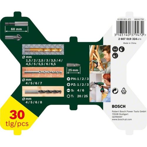 Bild: X-Line Titanium Bohrer- und Schrauber-Set, 30-teilig, Bohrer- & Bit-Satz (grün)