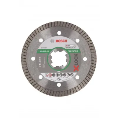 Bosch Diamanttrennscheibe 115 mm | X-LOCK | 22,23 mm | PRO Ceramic | Fliesen, Naturstein, Keramik