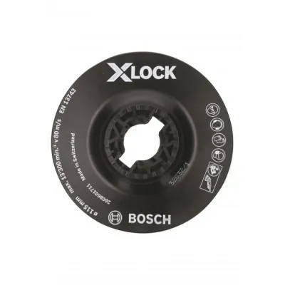 Bosch Stützteller 2608601711 | X-LOCK Schleifteller weich | Ø 115mm | hitzebeständiger Kunststoff | für Winkelschleifer