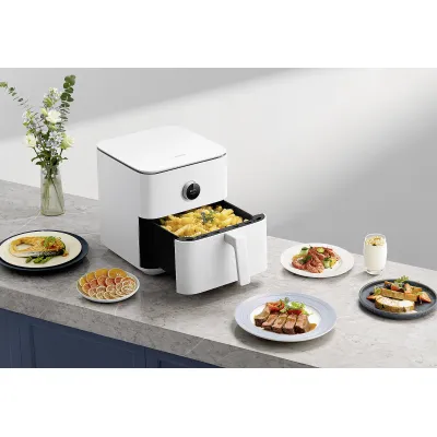 Xiaomi Heißluftfritteuse Smart Air Fryer 6,5l | 360° Heißluftzirkulation | Entfettungsfunktion | Antihaft | Weiß