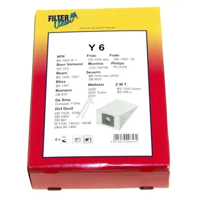 Y6 Staubsaugerbeutel FilterClean 000127-k 6 Stück