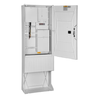 GSAB Elektrotechnik Zähleranschlusssäule 1 Zählerplatz | 3x12TE | 63A | IP44 | Kunststoff Grau RAL7035