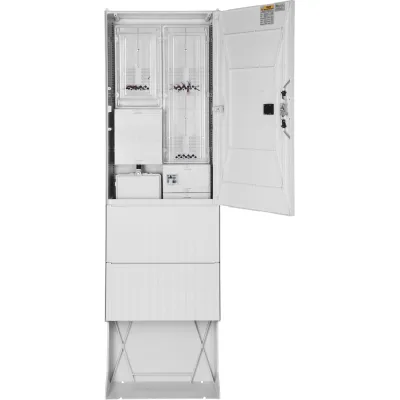 GSAB Zähleranschlusssäule 01.00.1P2 | 2 Zählerplätze | 1 TSG-Platz | 63A | Aufputz/teilversenkt | IP44 | Kunststoff