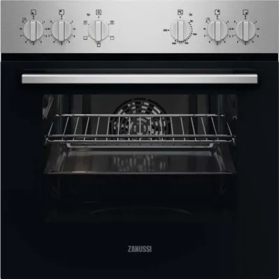 Zanussi Einbauherdset HS1202X3 ZOFNC0X2+ZHDN670X | Backofen 58L A | Glaskeramikkochfeld 60cm | Edelstahl | Schwarz