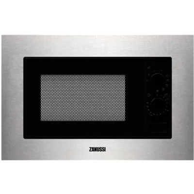 Zanussi Einbau-Mikrowelle ZMSN6DX | Grill | 700 W | 20 l | Edelstahl | Kindersicherung | Auftauprogramm