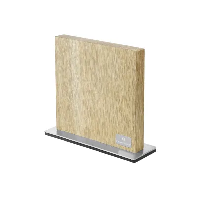 Zassenhaus Magnet Messerblock 10002168_01030414 | Eichenholz | für 10 Messer bis 23cm | beidseitig | Edelstahlfuß