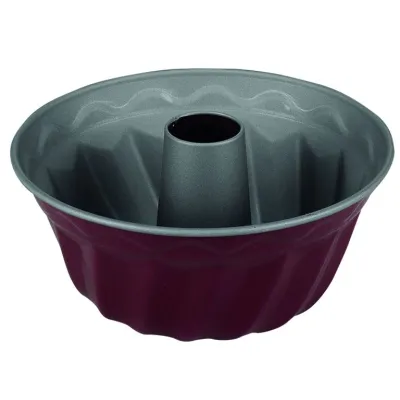 Dr. Oetker Gugelhupfform 2482 | Backform Ø 22 cm | Antihaftbeschichtet | Zweifarbig Bicolor | Stahl | Bordeaux