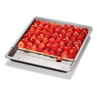 Dr. Oetker Herdbackblech | verstellbar 37-52 cm | antihaft | hoher Rand | spülmaschinengeeignet | schwarz