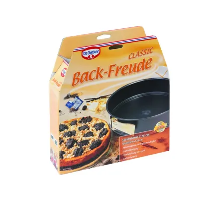 Dr. Oetker Springform Classic 2580 | Backform rund 18 cm Ø | Stahl mit Antihaftbeschichtung | Flachboden | schwarz