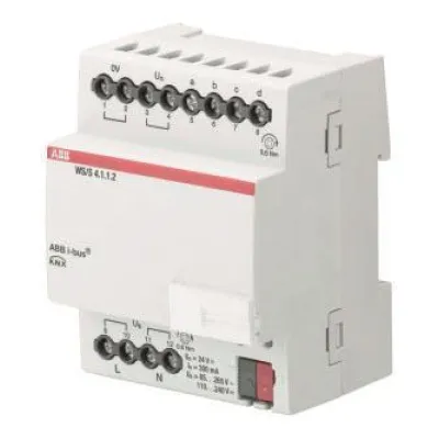 ABB Wetterstation WS/S4.1.1.2 | KNX Basismodul | 4 Eingänge | REG-Montage | IP20 | 24V Netzteil | Wettersensor-Anschluss
