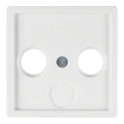 Berker Zentralplatte 12036089 | Q.1/Q.3 | für Antennen-Steckdose | Koaxial SAT | Kunststoff matt | polarweiß