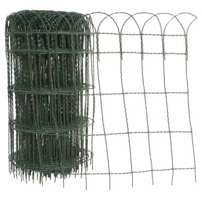 REWWER-TEC Ziergeflecht | Gartenzaun geflochten | 90cm x 10m | 90x150mm Maschen | verzinkt & PVC-beschichtet | grün
