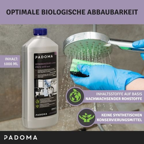 Bild: Zitronensäure PADOMA 10090132 für Haushaltsgeräte 1000ml