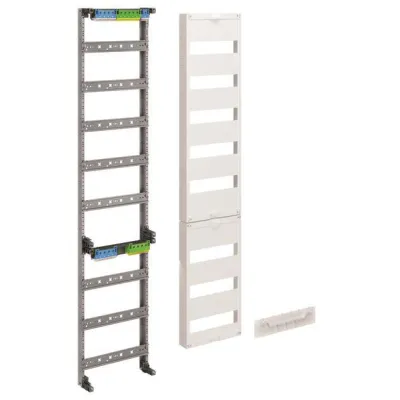 Hager Verteilerfeld ZU48KS | 8-reihig 1-feldig | 1200x250x45 mm | DIN 43870 | PE/N waagerecht | Kunststoff | 8x12TE