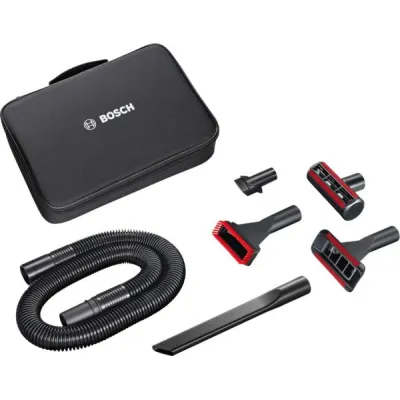 Bosch BHZTKIT1 Zubehör-Set | für Readyy'y & Move Handstaubsauger | XL-Fugendüse | Polsterdüse | Schlauch | schwarz