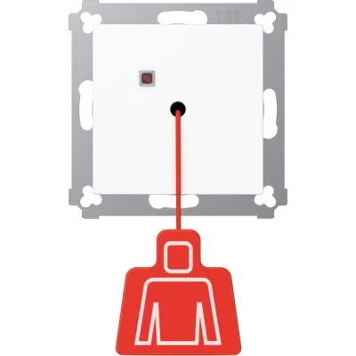 JUNG Zugtaster AS500 | Notrufset | Schraubbefestigung | Zugschnur | Thermoplast | alpinweiß
