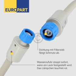 Zulaufschlauch Aquastop 2,0m 25°C universal für Waschmaschine Geschirrspüler