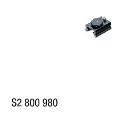 Zumtobel Befestigungsstück 3-Phasen Schienenrücken S2800980 | Pendelmontage | DALI | Aluminium | 35x30x15 mm | Schwarz