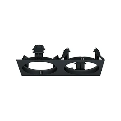 Zumtobel Einbaurahmen CARDAN evolution M 60800835 | Installationsrahmen 2-fach | Kunststoff | 320x160 mm | schwarz