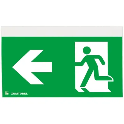 Zumtobel Rettungszeichen COMSIGN 150 | Piktogramm Rettungsweg | ISO 7010 | 300x16 mm | Aluminium silber