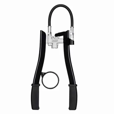 Pressol Zweihandfettpresse 12851 | variabler Hub | 500g Kartusche | 400 bar | galvanisiert | Panzerschlauch | Edelstahl