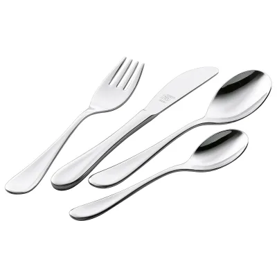 ZWILLING Kinderbesteck Set Filou 4-teilig | Edelstahl 18/10 | ab 3 Jahren | spülmaschinengeeignet | ergonomisch