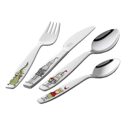 ZWILLING Kinderbesteck Set Ritter Eckbert | 4-teilig | Edelstahl 18/10 | ab 3 Jahren | spülmaschinengeeignet