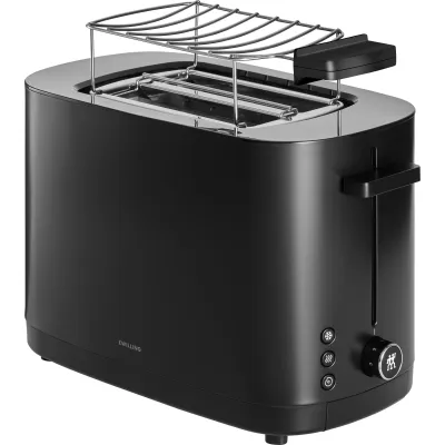 ZWILLING Toaster ENFINIGY 1026864 | 2 Scheiben | Brötchenaufsatz | 7 Bräunungsstufen | 1000W | Edelstahl Schwarz
