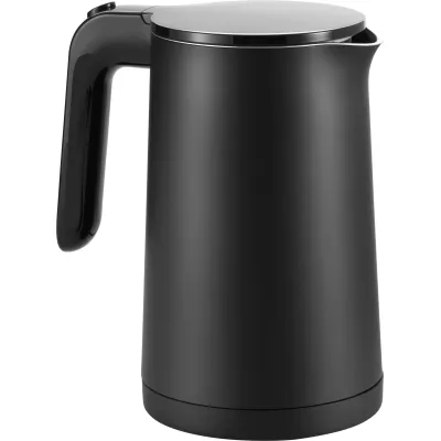 ZWILLING Wasserkocher Enfinigy 1021542 | 1l | Edelstahl-Kalkfilter | doppelwandig | 1850W | kabellos | schwarz