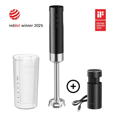 ZWILLING Stabmixer XTEND Akku-Set 10006738_01040804 | kabellos | Mixbecher 600ml | BLDC Motor | 3 Stufen | Soft-Start
