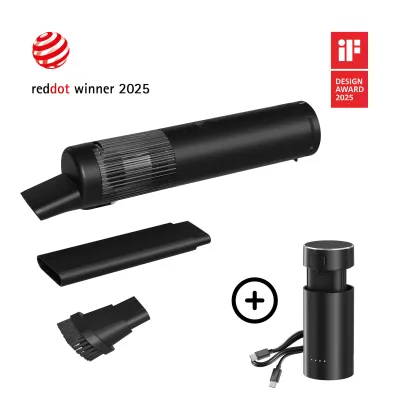 Zwilling Tischstaubsauger XTEND Akku | kabellos 12V | Edelstahl-HEPA-Filter | 45 Min Laufzeit | kompakt | schwarz